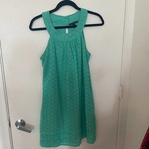 Green Eyelet Dress